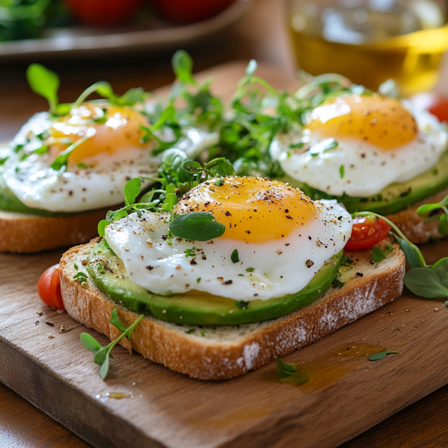 Богата на протеини закуска с яйца и авокадо